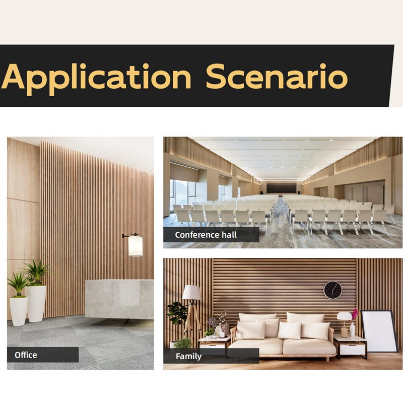 PET Acoustic Slat Wall Panel Fireproofing Sound Absorbing Board Sound Absorption